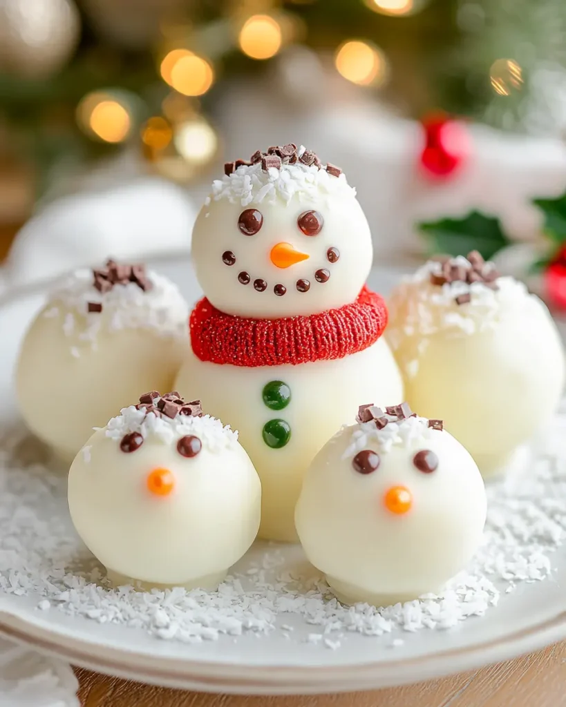 No-Bake Snowman Truffles First Image First Image