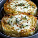 Steaks de repollo asados con queso First Image First Image