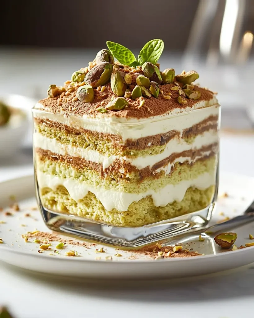 Tiramisú de Pistacho y Chocolate Blanco First Image First Image