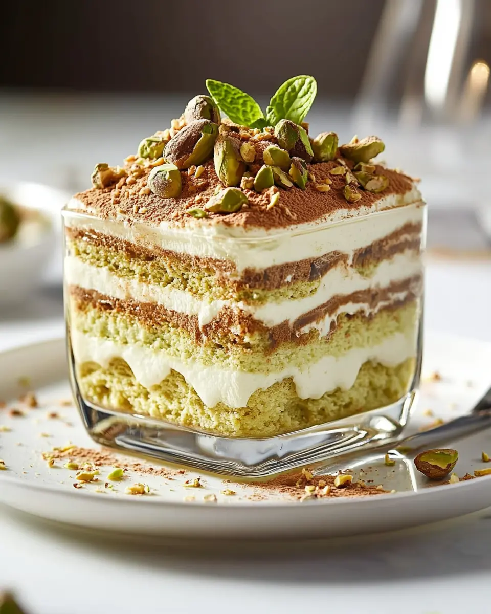 Tiramisú de Pistacho y Chocolate Blanco First Image First Image