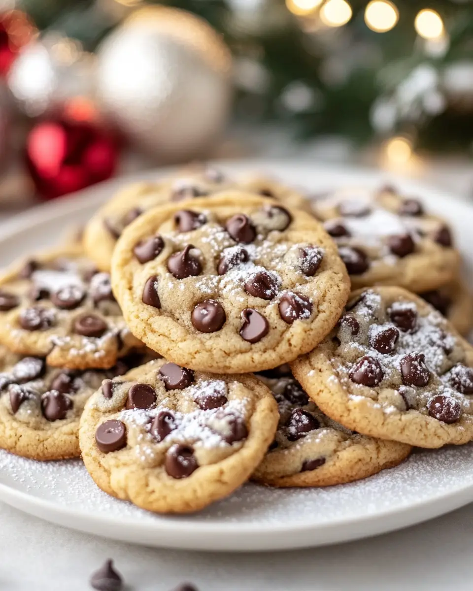 Galletas de Chocolate con Chispas de Invierno Fácil First Image First Image
