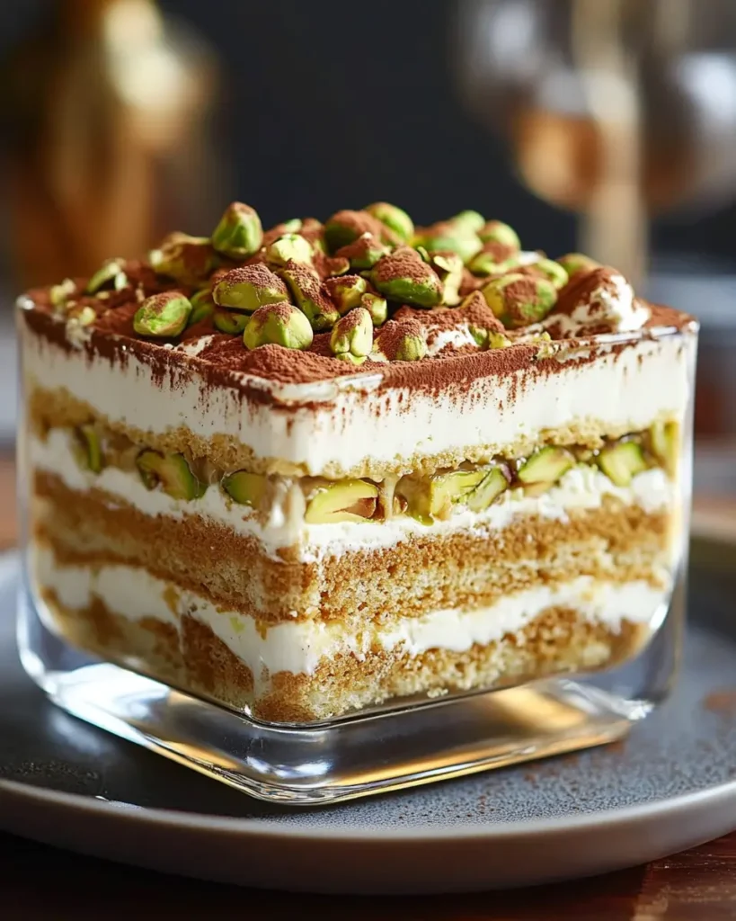 Tiramisú de Pistacho y Chocolate Blanco First Image First Image