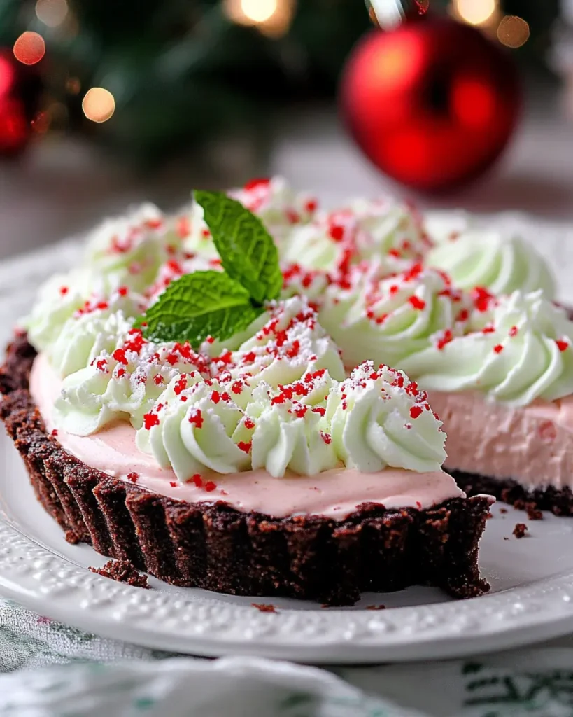 Tarta de Menta Navideña Sin Hornear First Image First Image