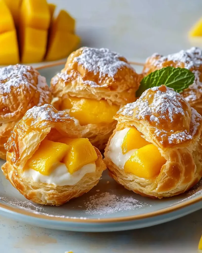 Puffs Tropicales de Mango y Crema de Coco First Image First Image