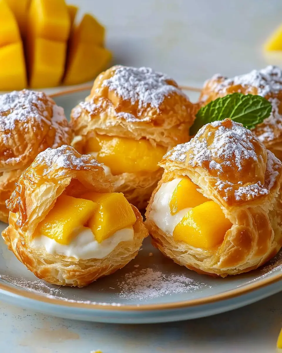 Puffs Tropicales de Mango y Crema de Coco First Image First Image