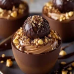 Mousse de Chocolate Ferrero Rocher en Tazones First Image First Image