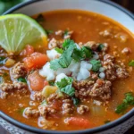 Sopa de Carne Molida con Tomate First Image First Image