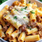 Rigatoni con Salchicha Italiana y Queso First Image First Image