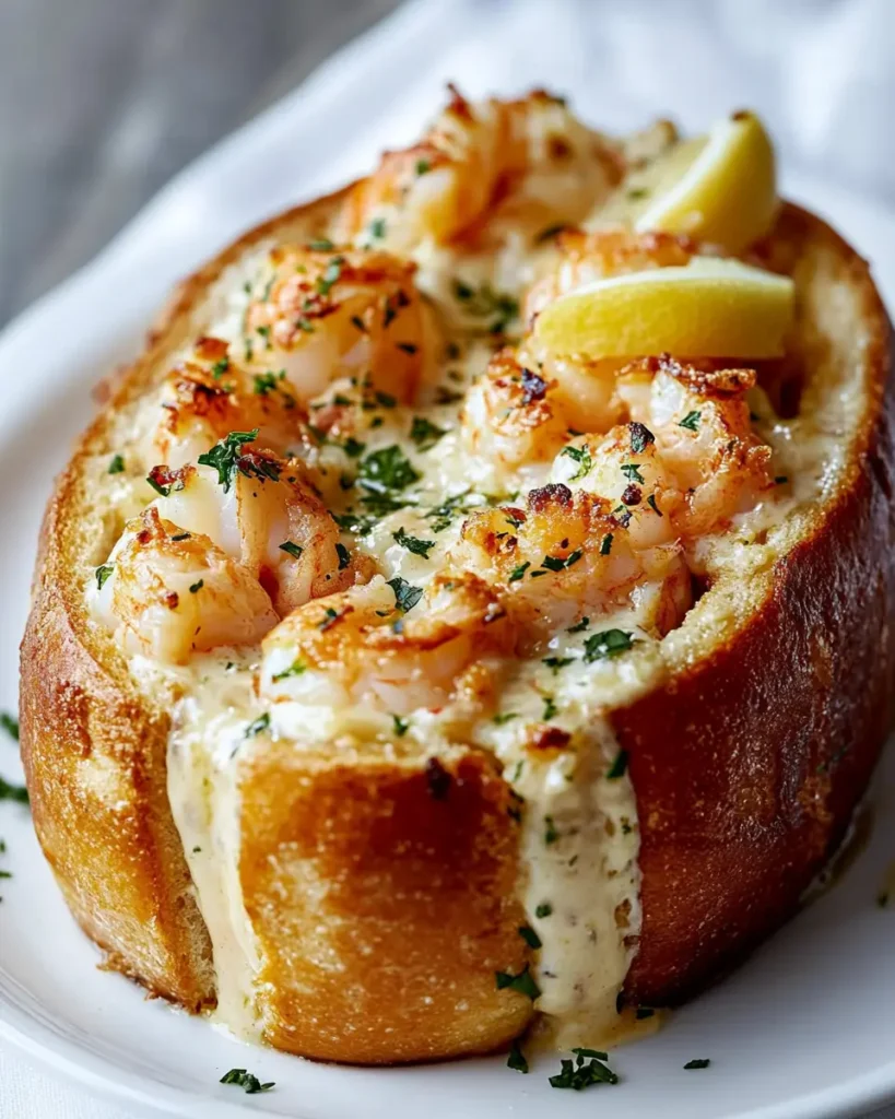 Pan de Mariscos Relleno: Una Delicia Cremosa para Compartir First Image First Image