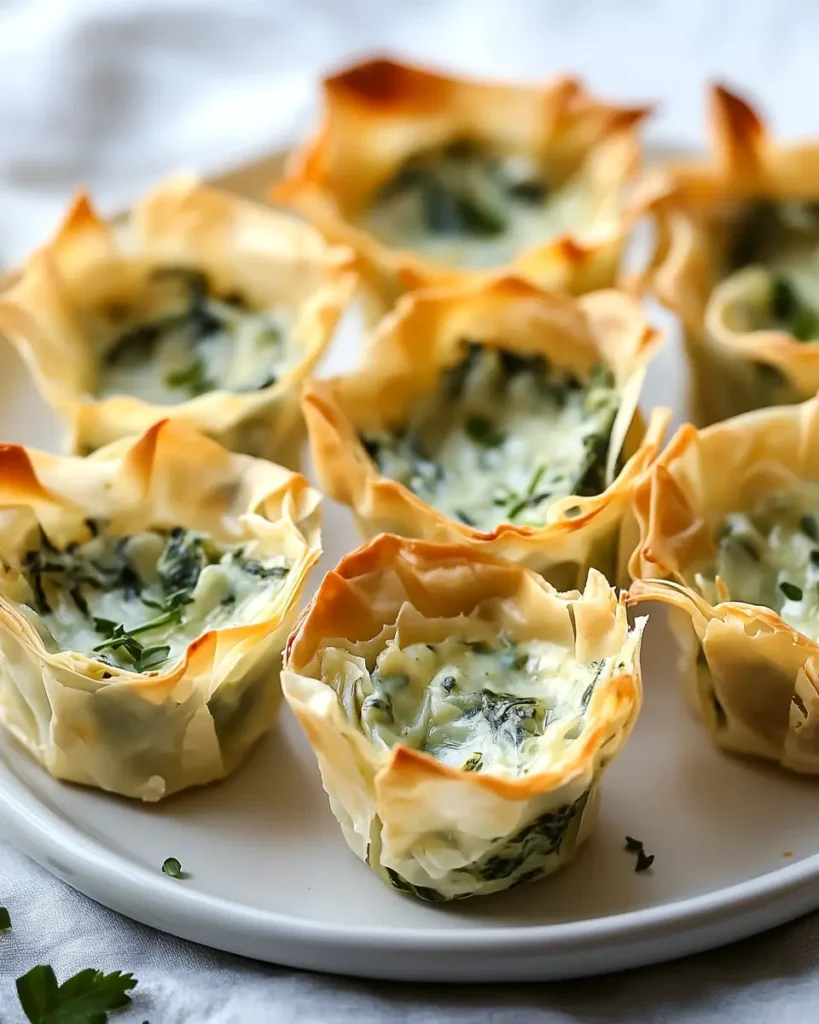 Tazas de Phyllo de Espinacas y Alcachofas "Adorno" First Image First Image