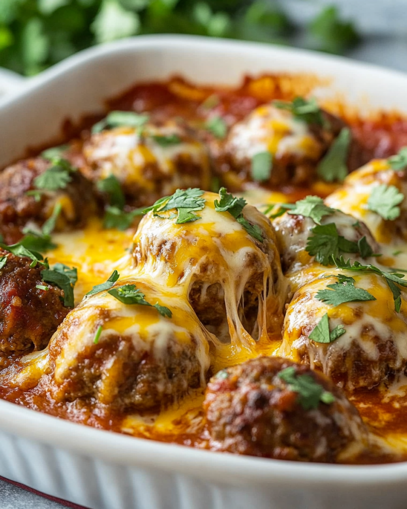 Albóndigas Mexicanas con Queso al Horno
