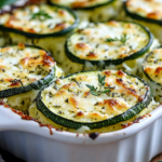 Calabacín al horno con requesón y parmesano