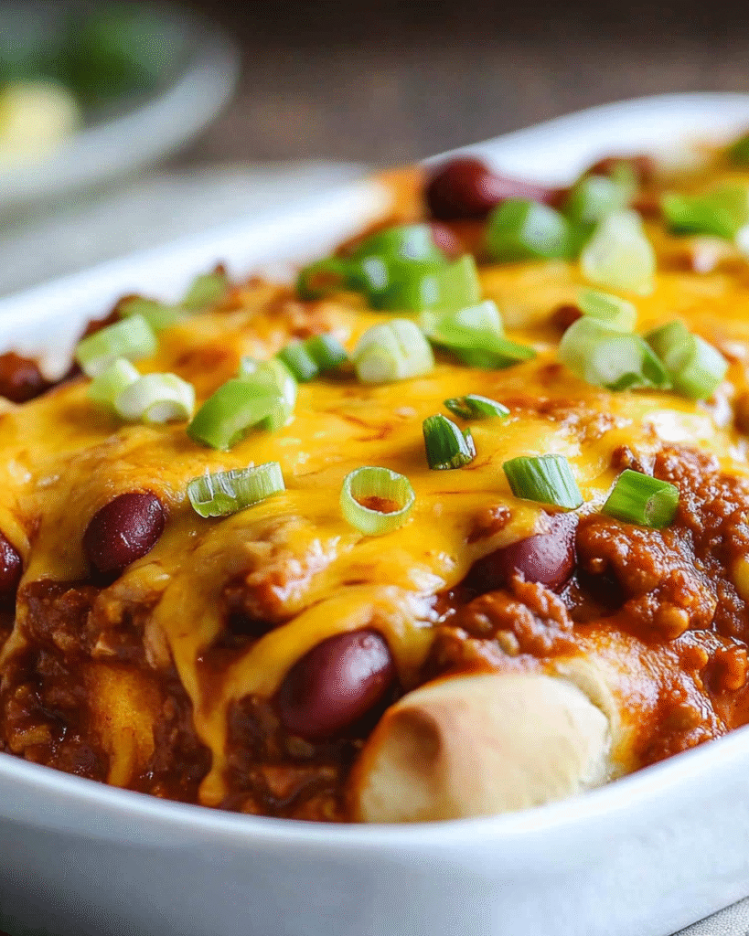 Cazuela de Perros Calientes al Estilo Chili