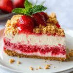 Cheesecake Relleno de Fresa Crujiente