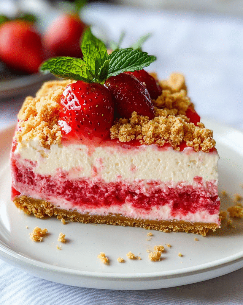 Cheesecake Relleno de Fresa Crujiente