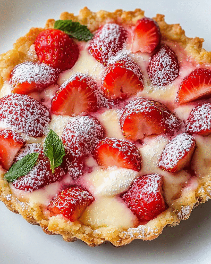 Cobbler de Fresas con Queso Crema