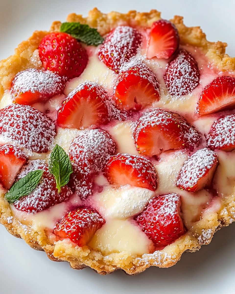 Cobbler de Fresas con Queso Crema