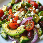 Ensalada Mediterránea de Aguacate Picante
