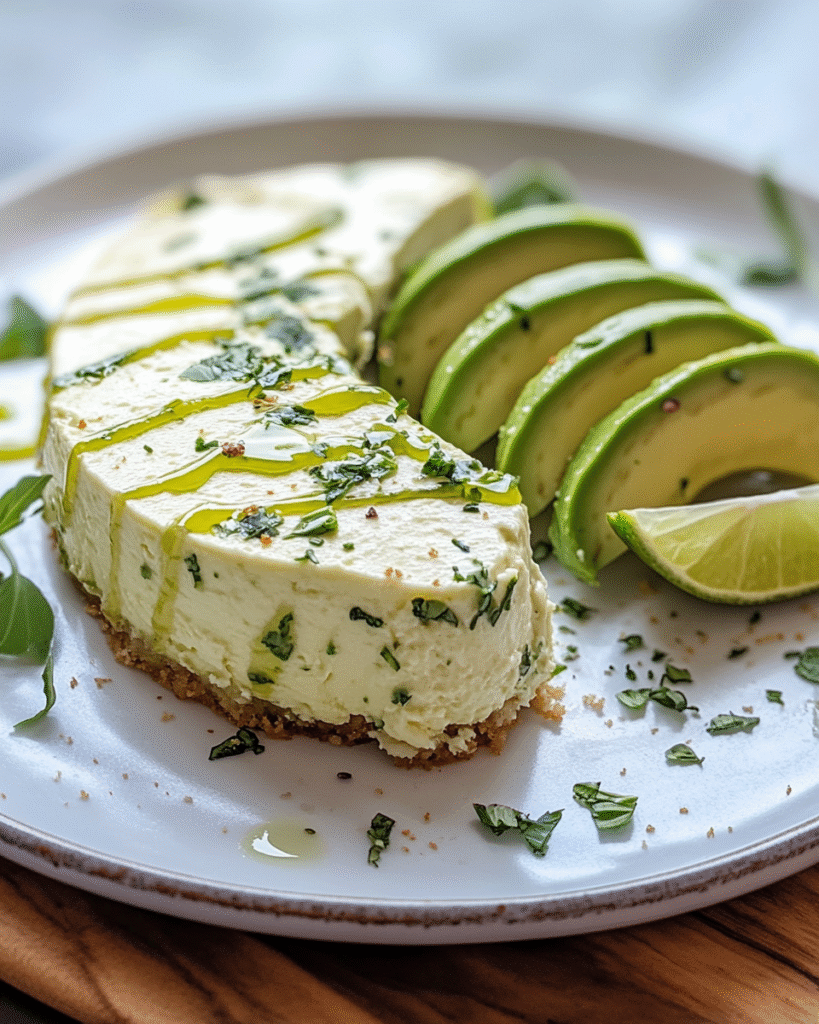 Ensalada de Cheesecake con Aguacate y Limón Verde