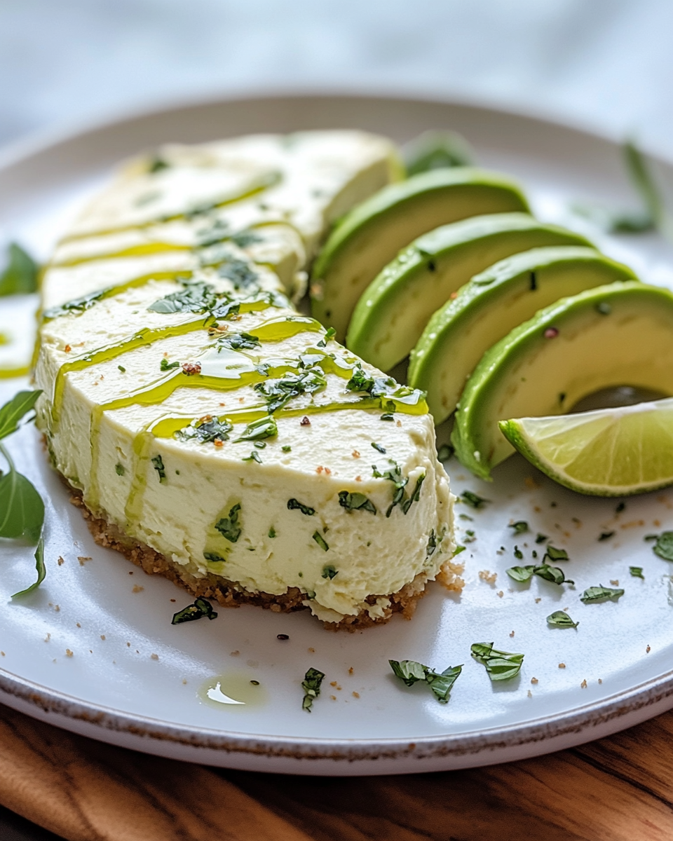 Ensalada de Cheesecake con Aguacate y Limón Verde