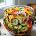 Ensalada de Pepinos en Escabeche con Cebolla y Pimiento