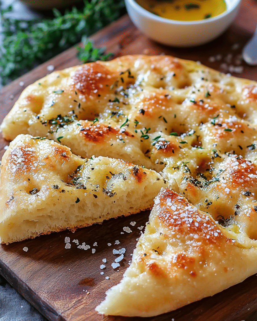 Focaccia de Ajo y Parmesano
