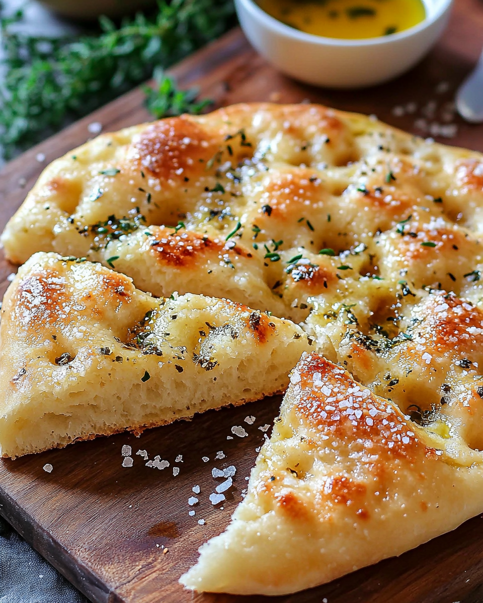 Focaccia de Ajo y Parmesano