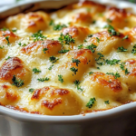 Gnocchi al horno con crema de parmesano
