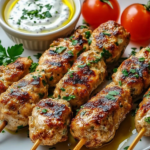 Koftas de Pollo con Salsa de Yogur y Ajo