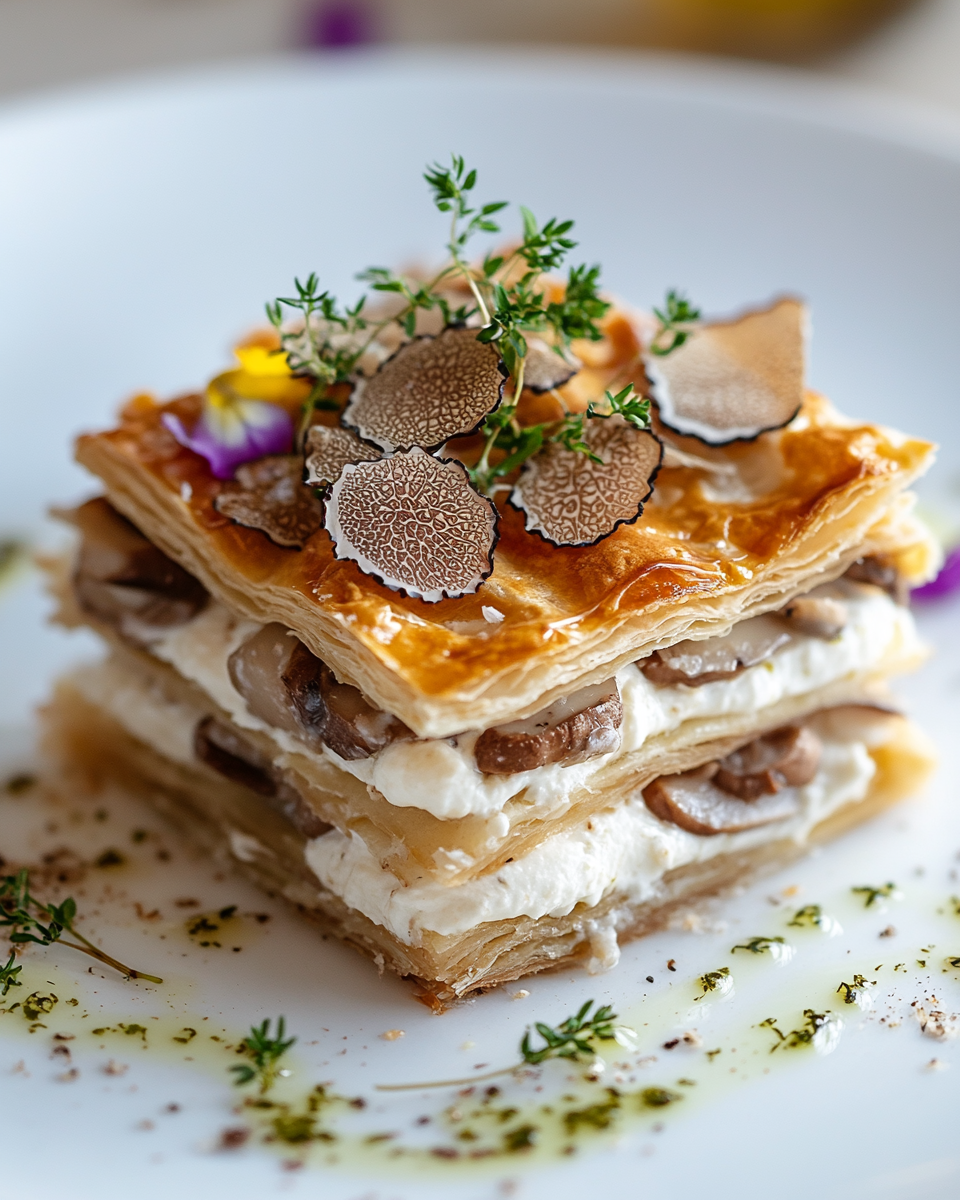 Milhojas de Champiñones