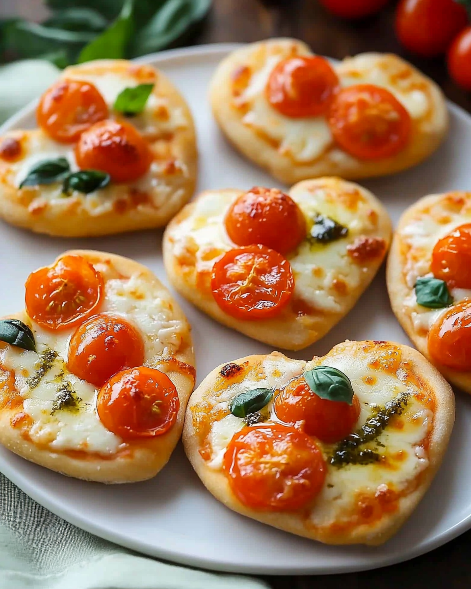 Mini Pizzas en Forma de Corazón