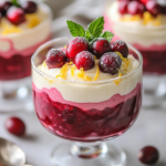 Mousse de Queso Crema de Limón y Arándano