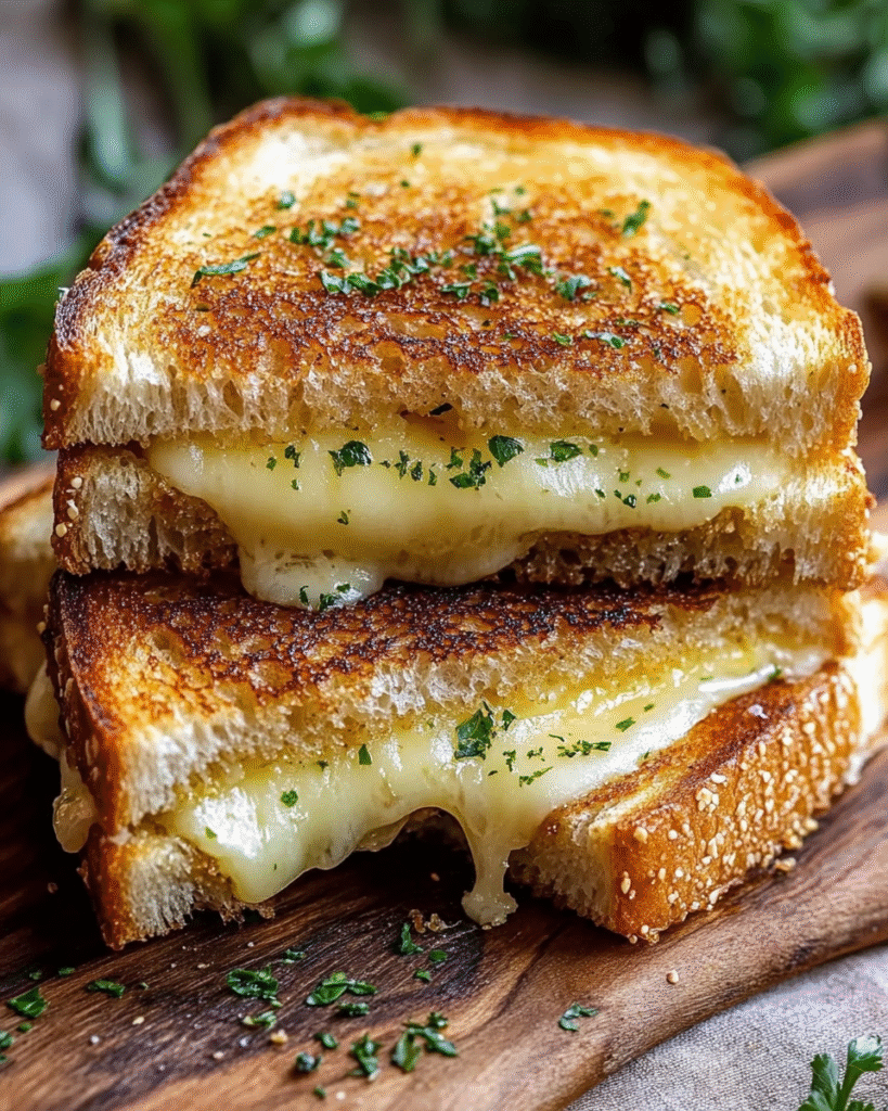 Pan de Ajo a la Parrilla con Queso