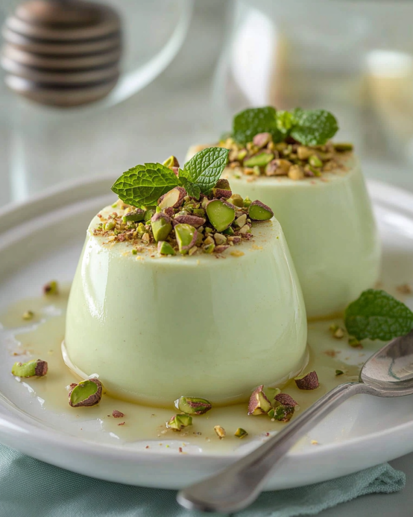 Panna Cotta de Pistacho Sedosa