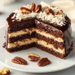 Pastel Alemán de Chocolate con Relleno de Coco y Nueces