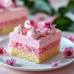 Pastel Cuadrado de Vainilla Rosa