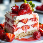 Pastel Helado de Fresa y Queso Crema