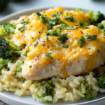 Pollo Cremoso de Brócoli con Arroz y Queso