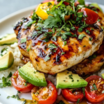 Pollo a la Miel y Limón con Aguacate
