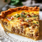 Quiche de Salchicha con Salsa de Salchicha