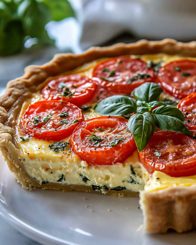 Quiche de Tomate Fresco y Albahaca