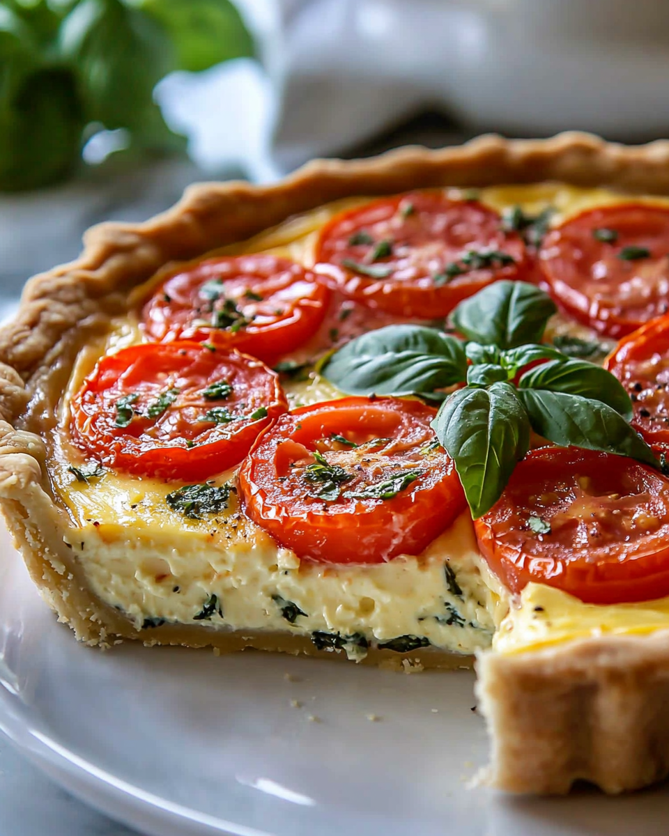 Quiche de Tomate Fresco y Albahaca