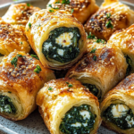 Rollitos de Huevo Crujientes de Espinaca y Feta en Freidora de Aire
