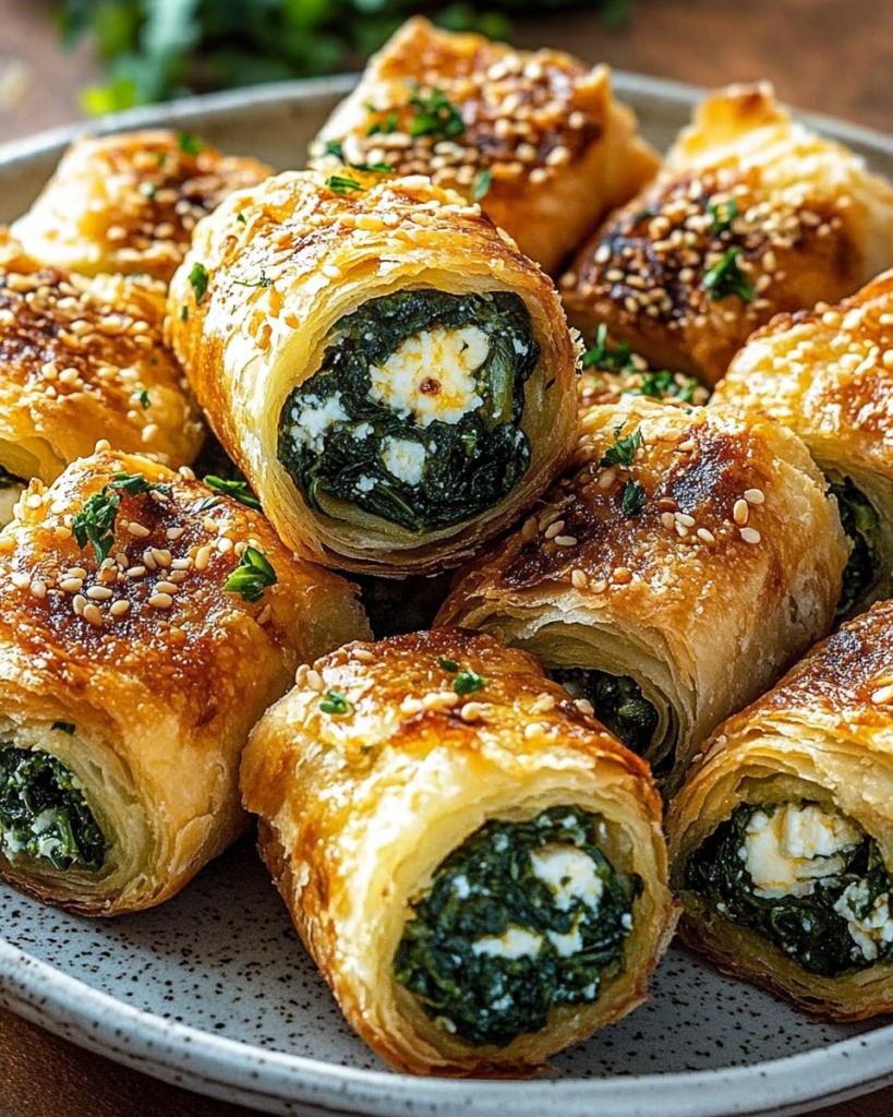 Rollitos de Huevo Crujientes de Espinaca y Feta en Freidora de Aire