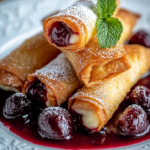 Rollitos de Queso Crema de Cereza en Freidora de Aire