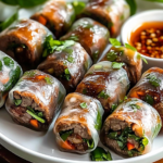 Rollos de Res al Albahaca Tailandesa
