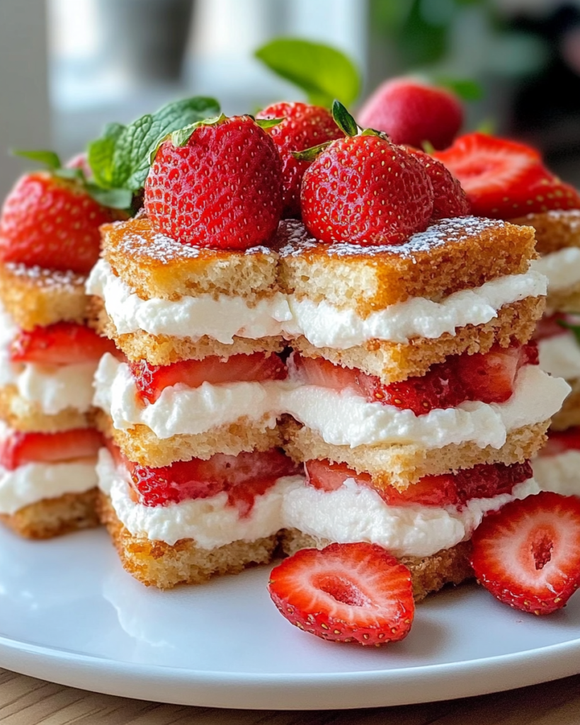Sándwiches de Cheesecake de Fresa