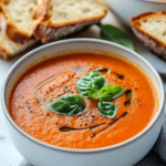 Sopa Clásica de Tomate y Albahaca
