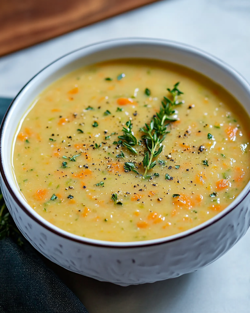 Sopa Cremosa Rápida y Saludable de Calabacín y Zanahoria