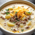 Sopa Cremosa de Carne y Papas